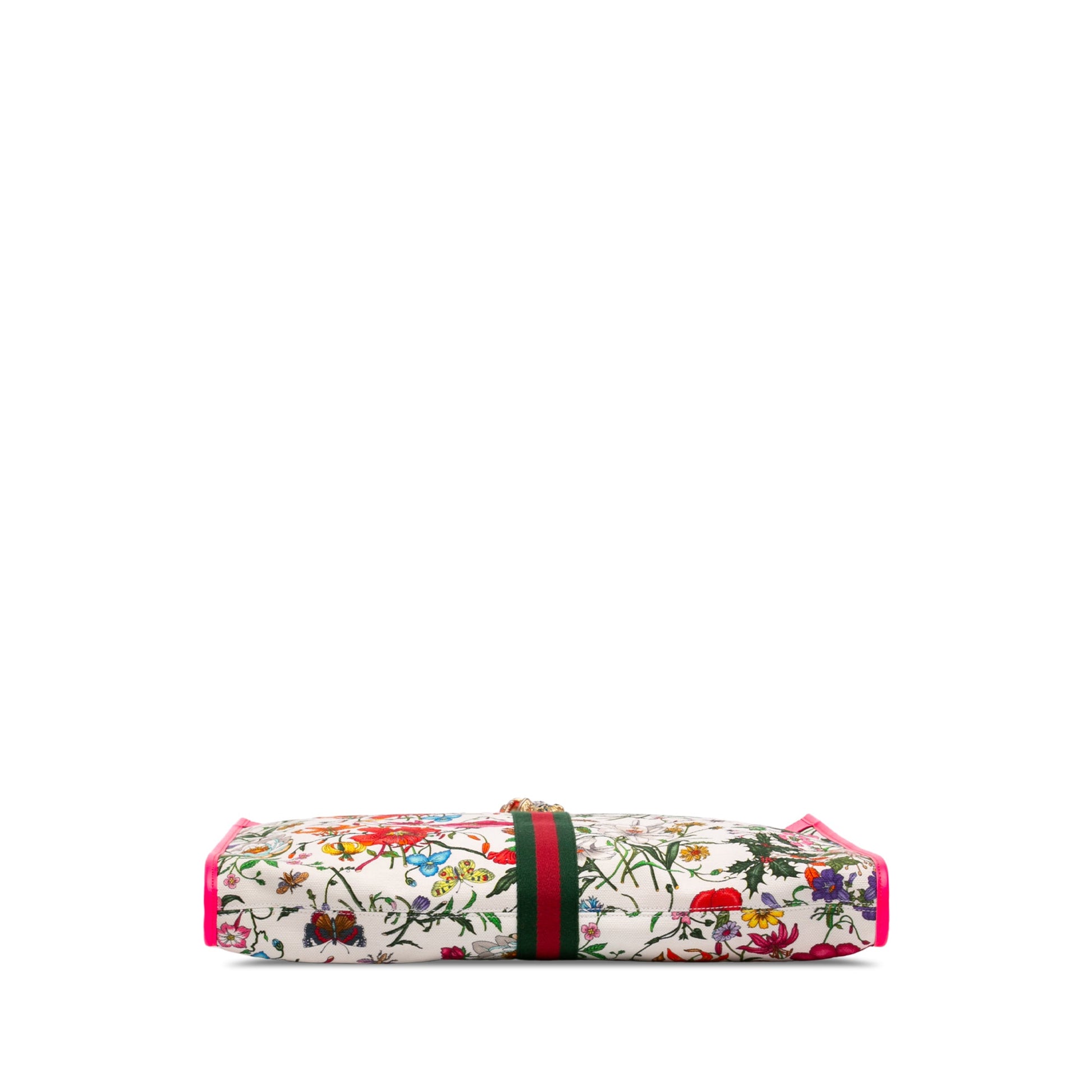 Gucci Large Canvas Web Flora Rajah Tote