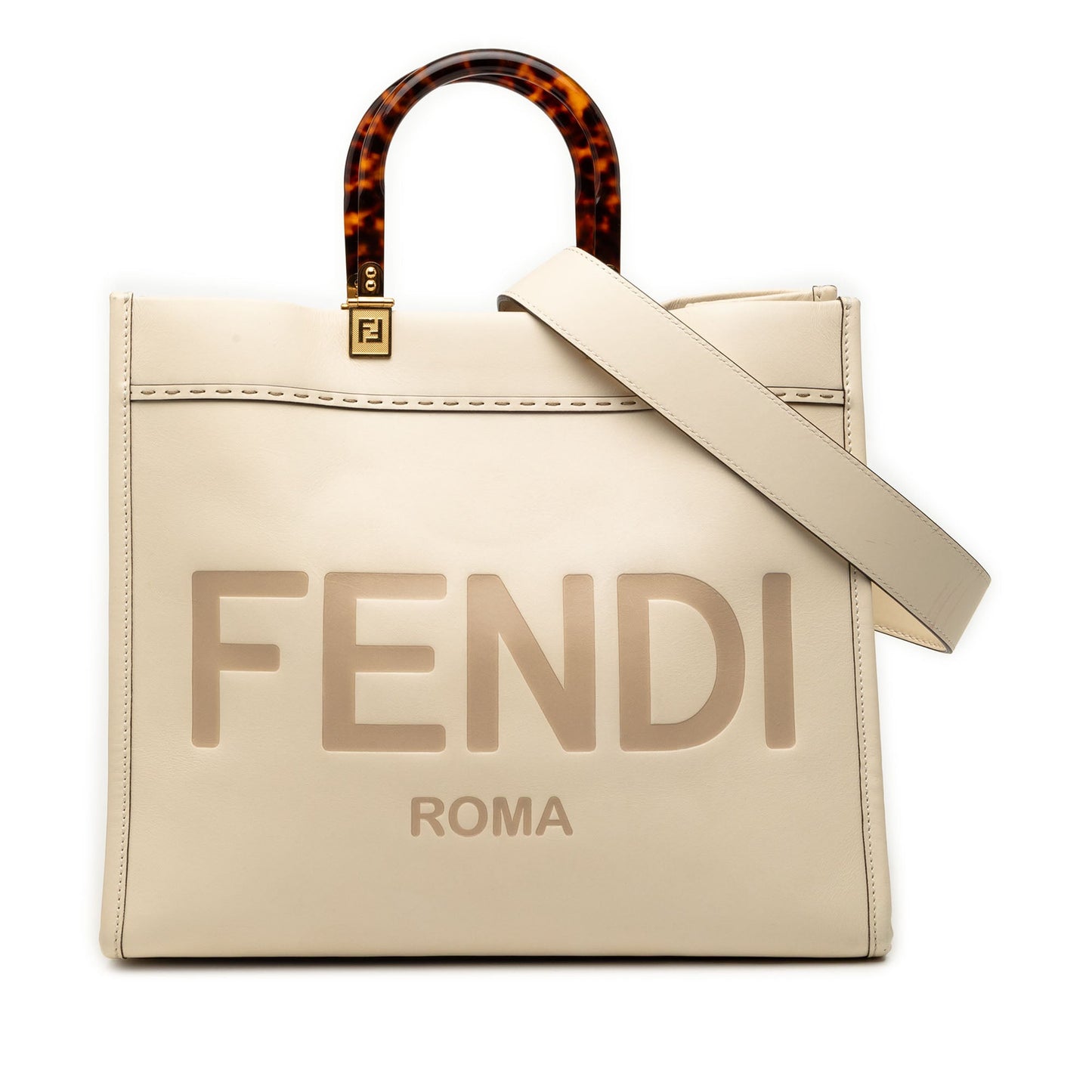 Fendi Medium Leather Sunshine Shopper Tote