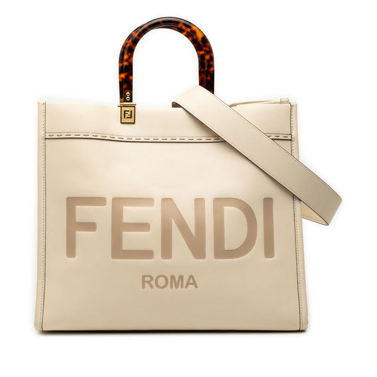 Fendi Medium Leather Sunshine Shopper Tote