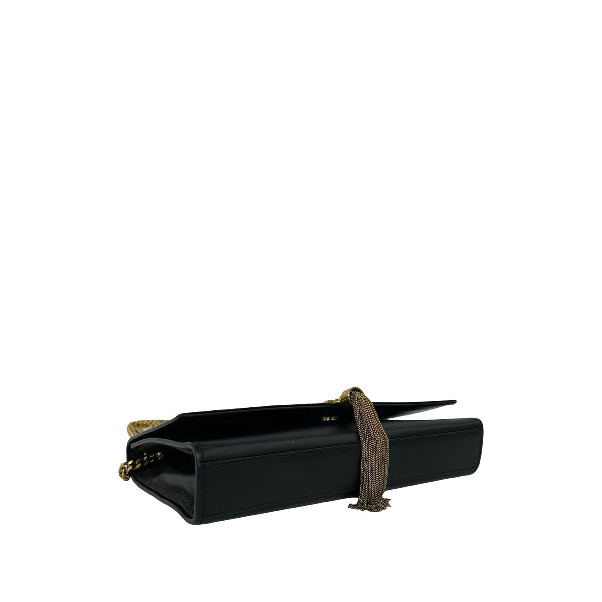 Saint Laurent Medium Smooth Calfskin Classic Monogram Kate Tassel Crossbody — Black