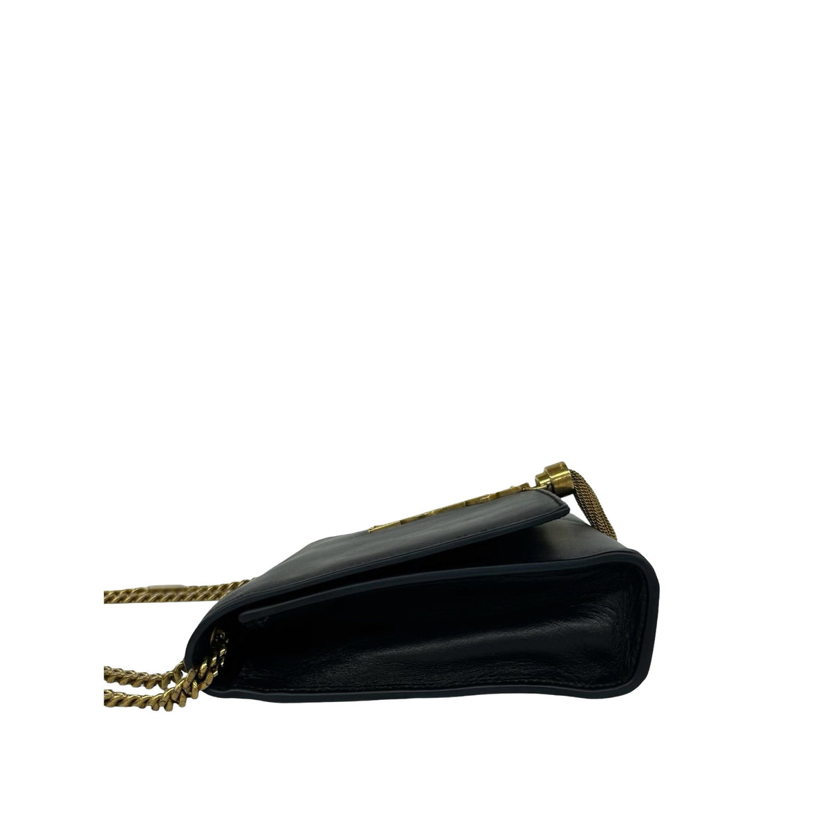 Saint Laurent Medium Smooth Calfskin Classic Monogram Kate Tassel Crossbody — Black