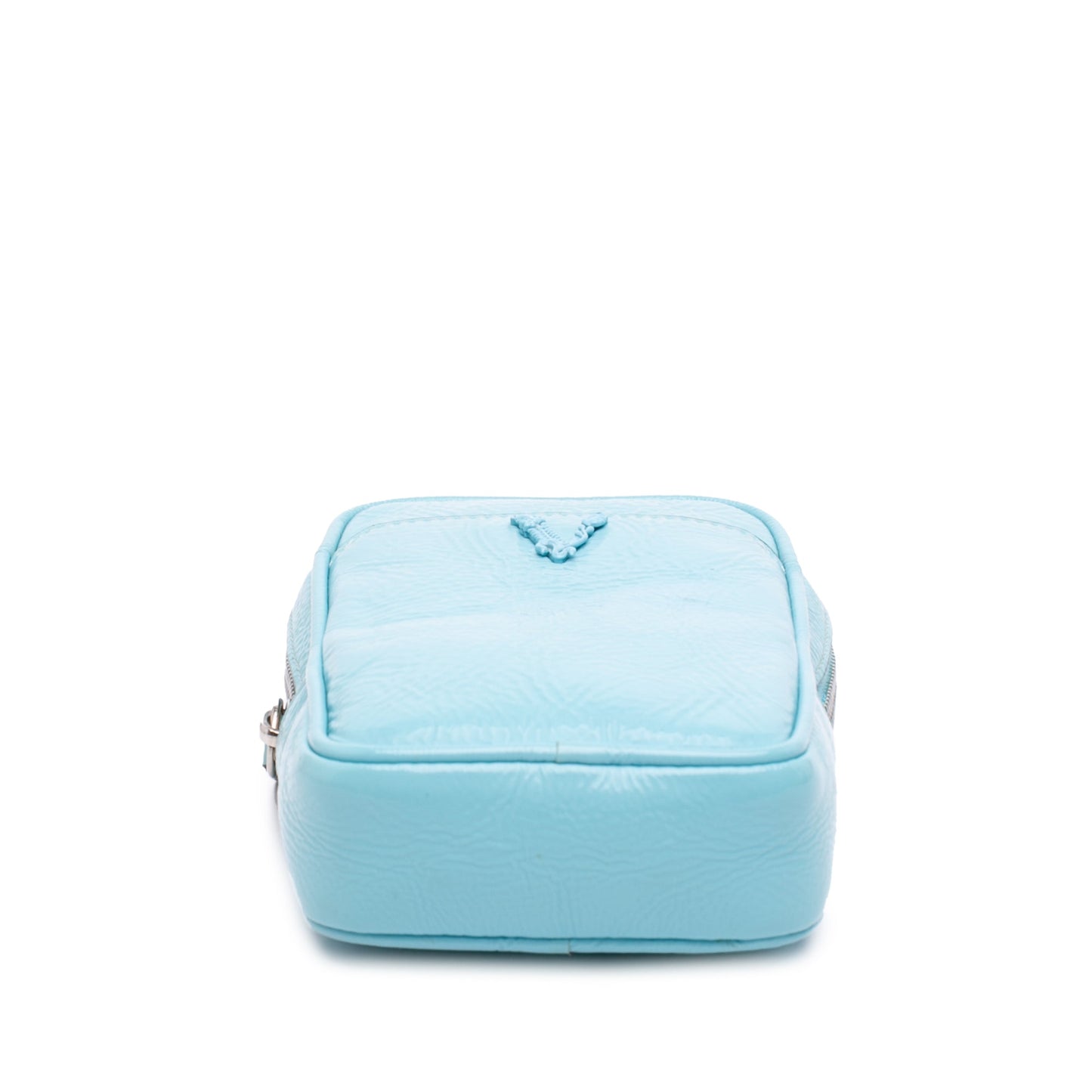 Versace Textured Leather Virtus Neck Pouch Crossbody