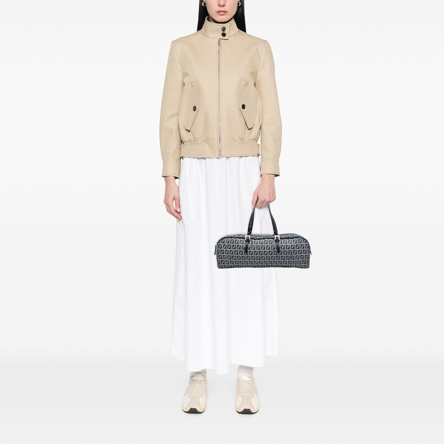 Fendi Zucchino Canvas Handbag