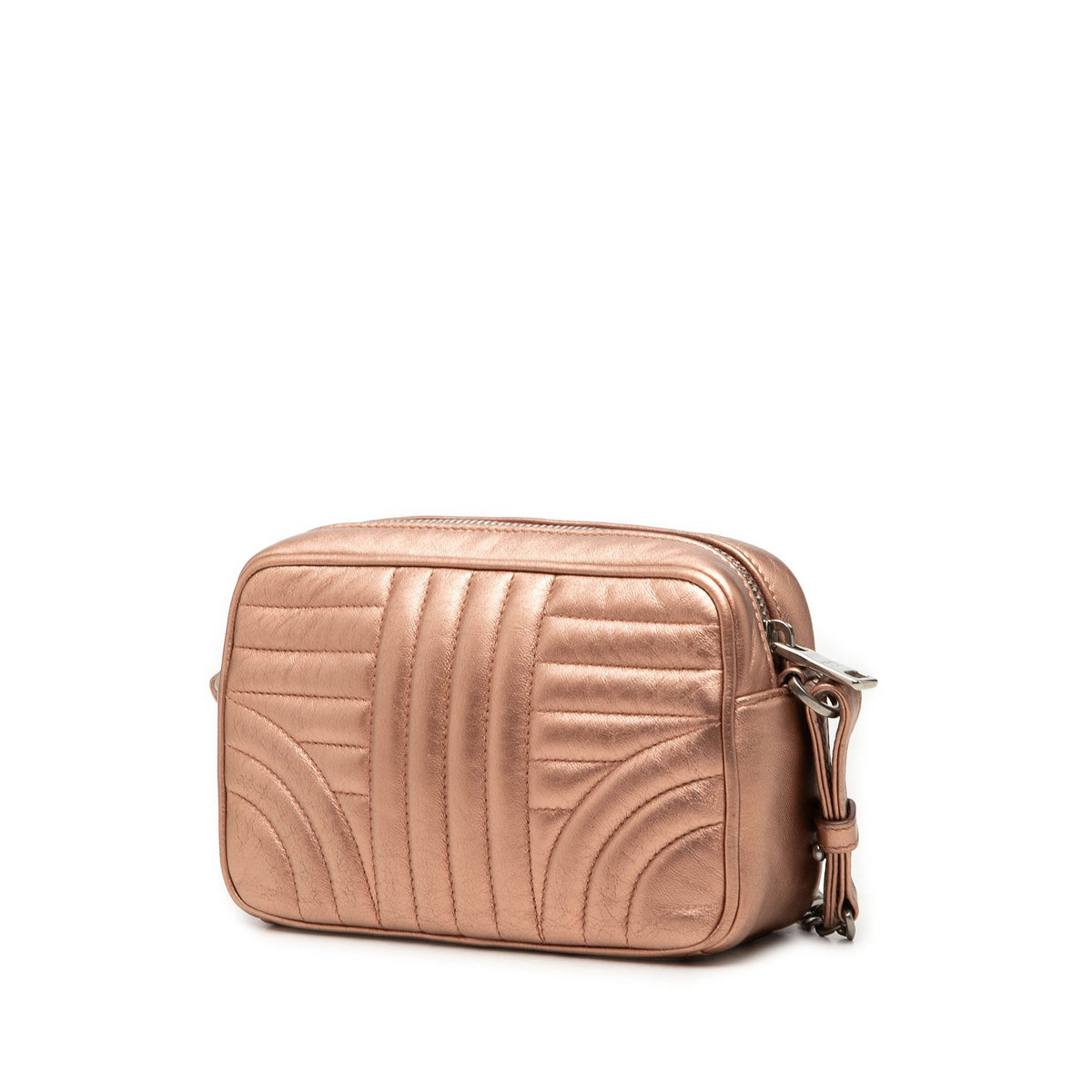Prada Metallic Nappa Impunture Diagramme Camera Bag