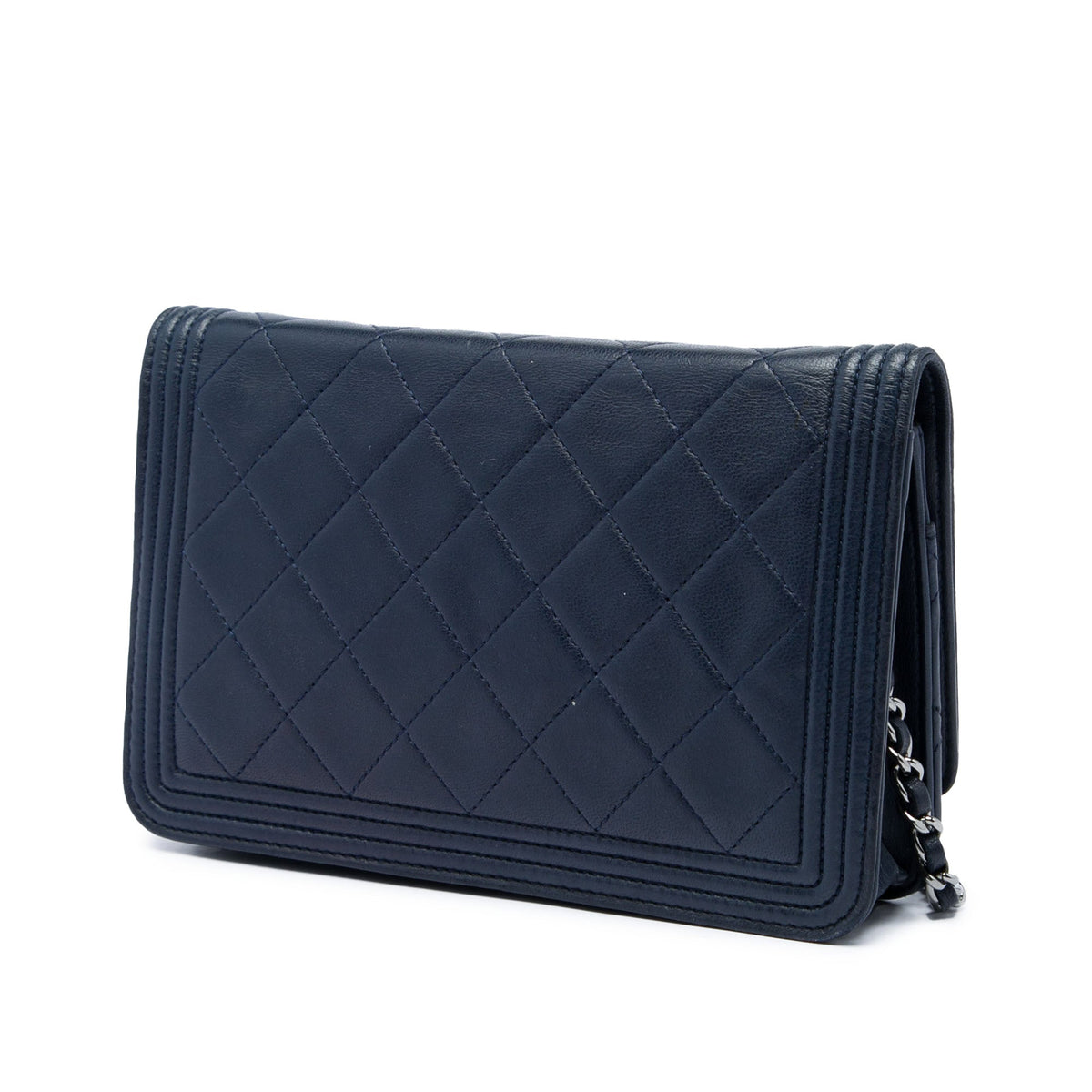 Chanel Quilted Lambskin Boy Wallet On Chain