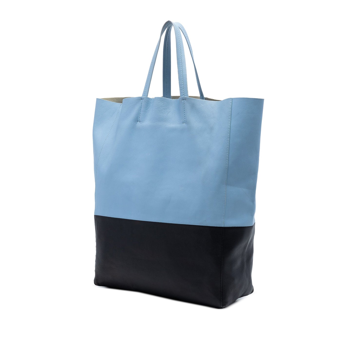 Celine Bicolor Leather Vertical Cabas Tote