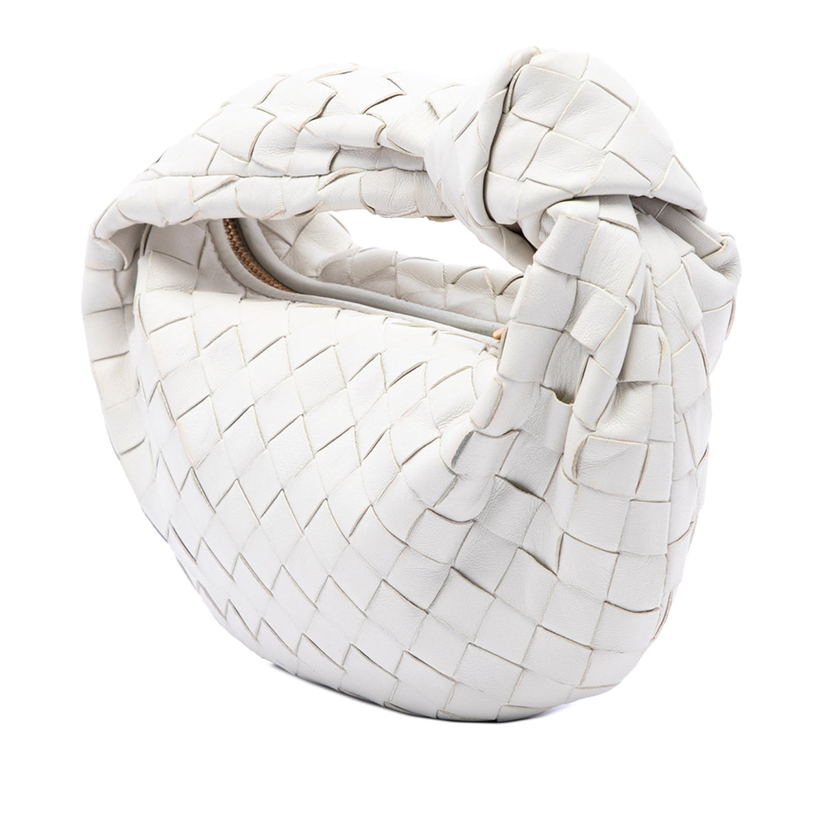 Bottega Veneta Mini Nappa Intrecciato Jodie — White