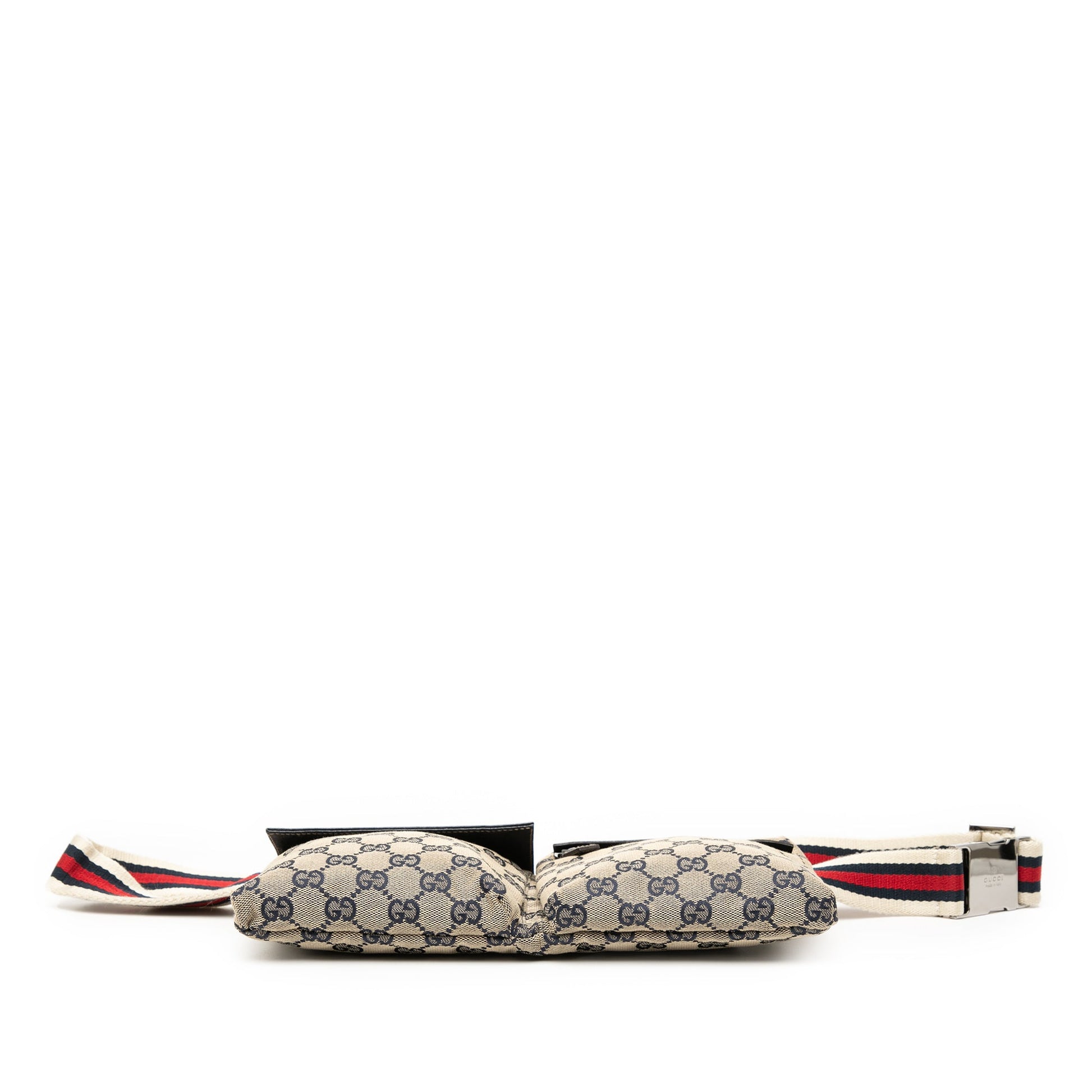 Gucci GG Canvas Web Double Pocket Belt Bag