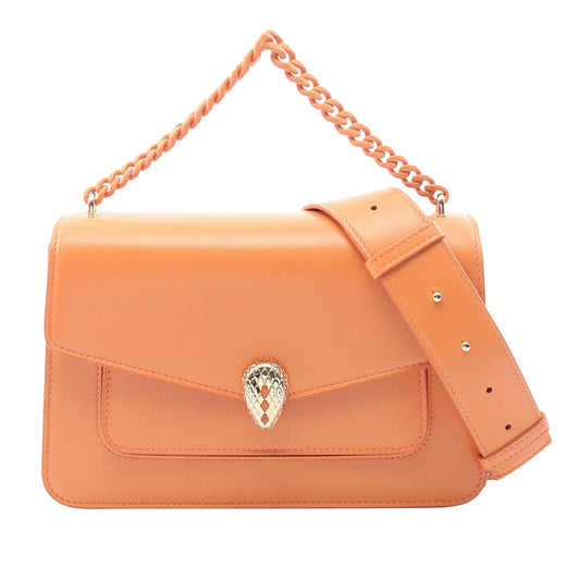 Bvlgari Leather Serpenti Forever Maxi Chain Top Handle Bag