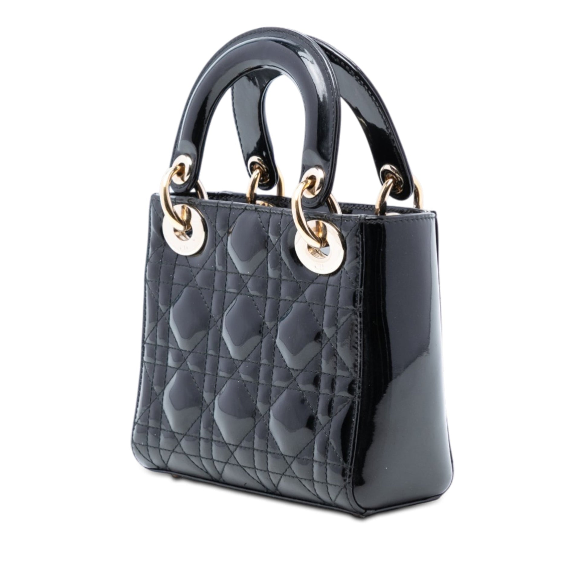 Dior Mini Patent Cannage Lady Dior