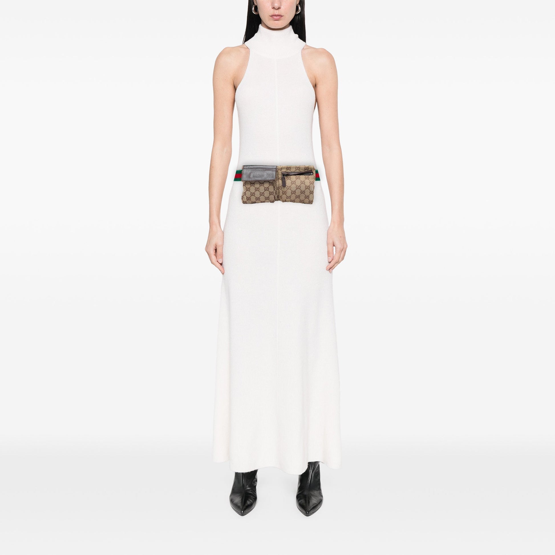 Gucci GG Canvas Web Double Pocket Belt Bag