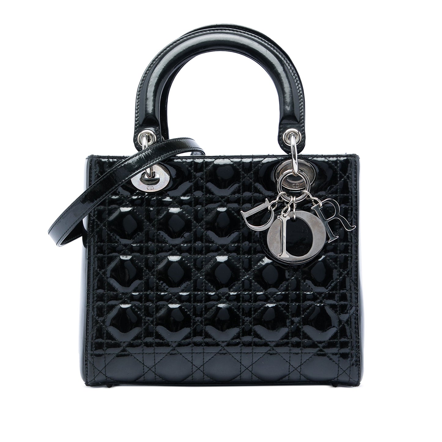 Dior Medium Patent Cannage Lady Dior