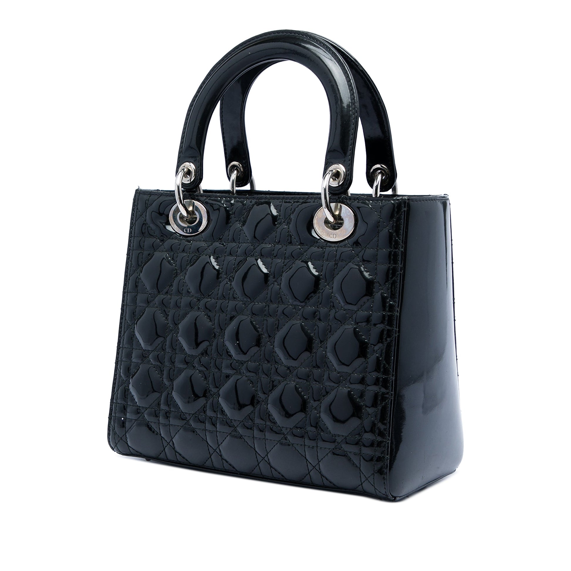 Dior Medium Patent Cannage Lady Dior