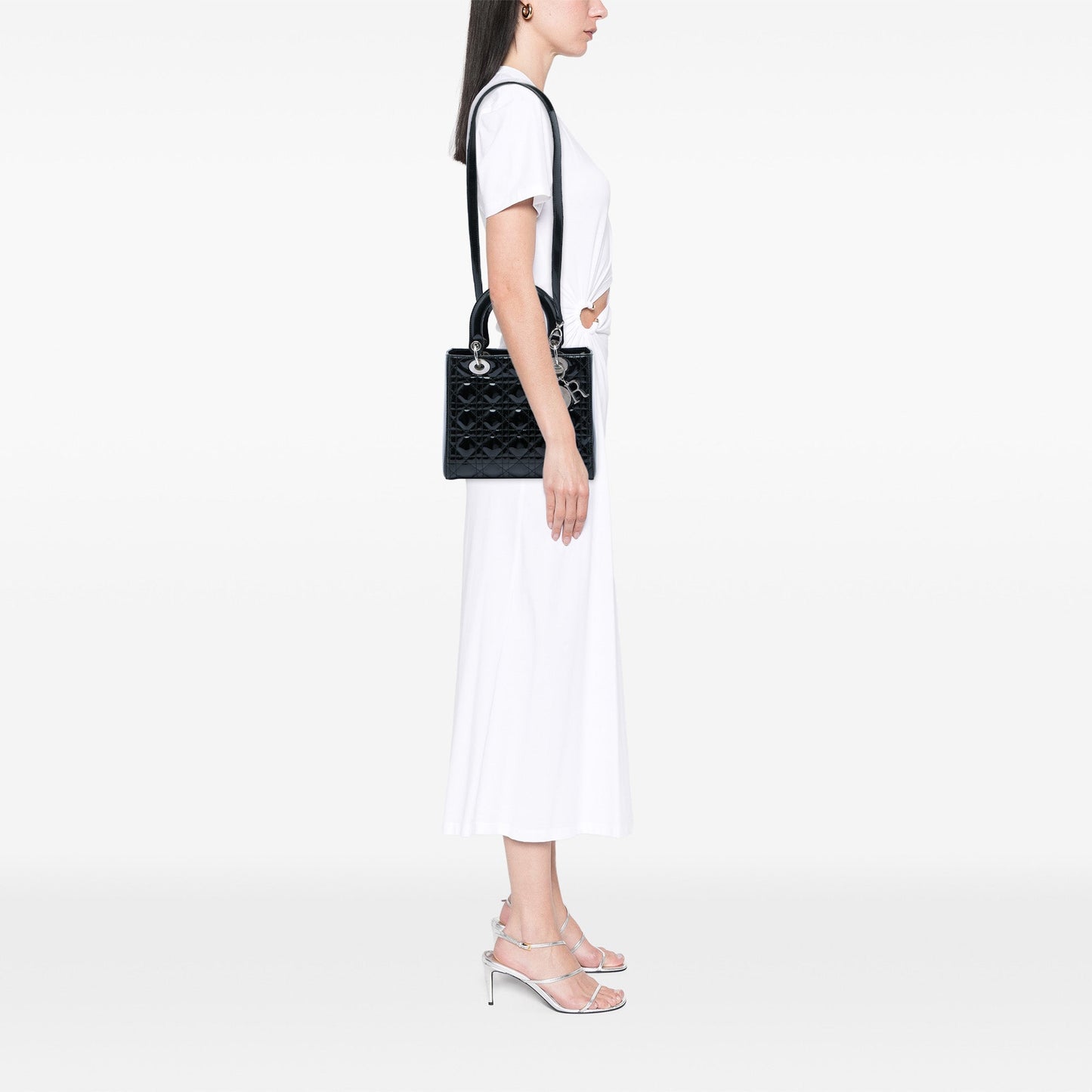 Dior Medium Patent Cannage Lady Dior