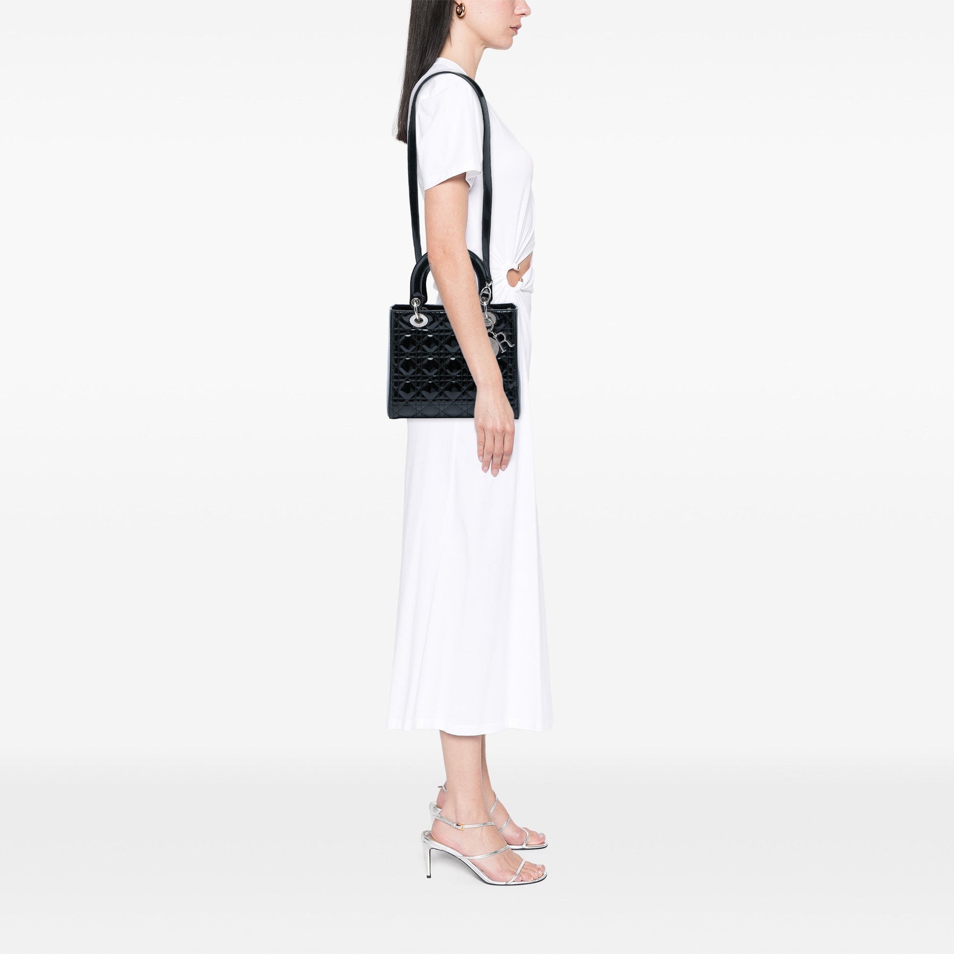 Dior Medium Patent Cannage Lady Dior