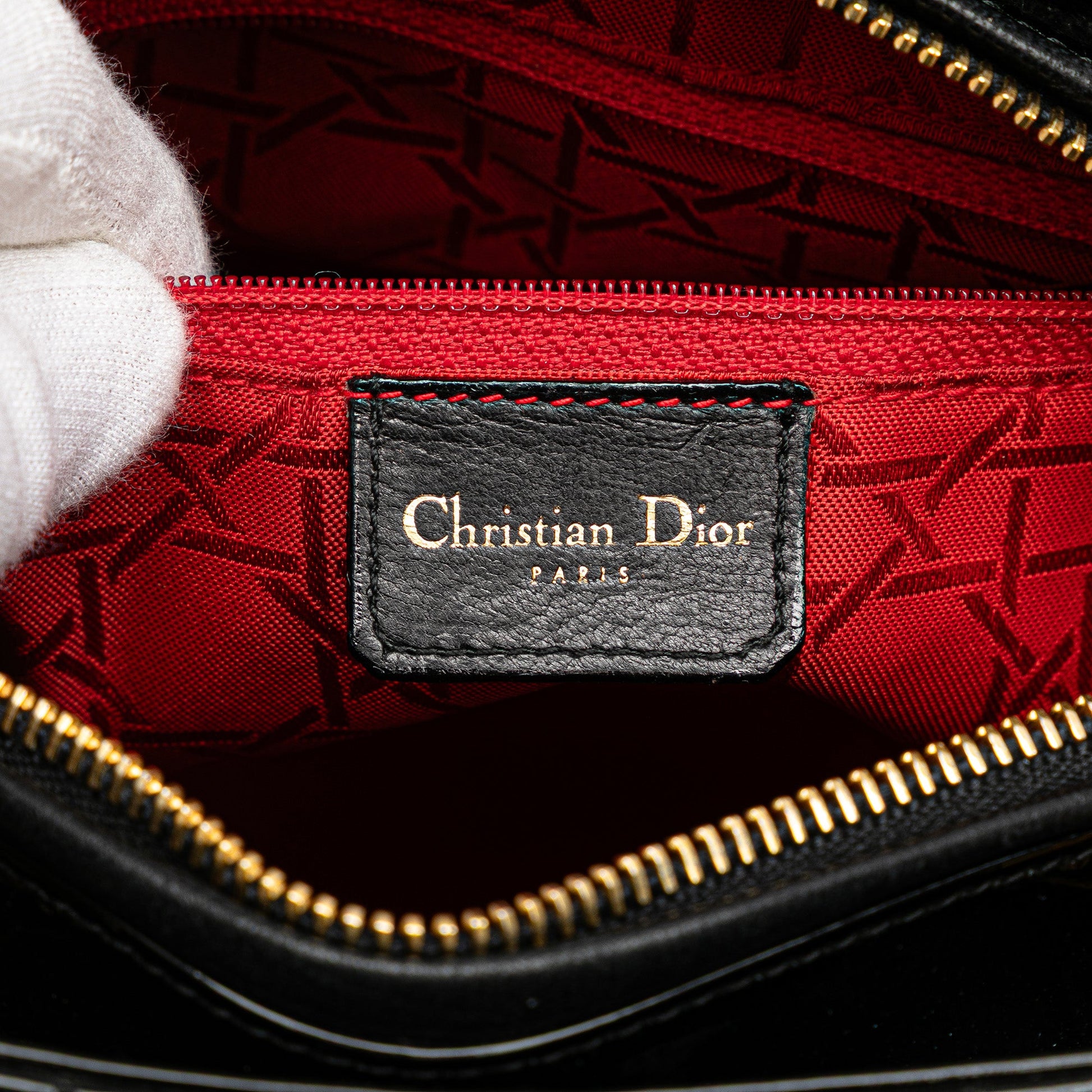 Dior Medium Patent Cannage Lady Dior