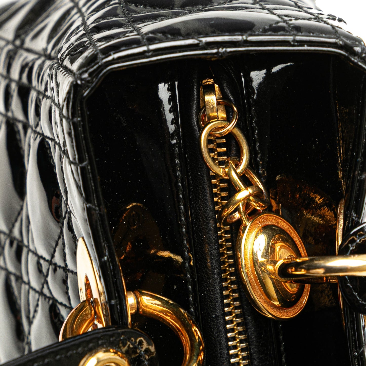 Dior Medium Patent Cannage Lady Dior
