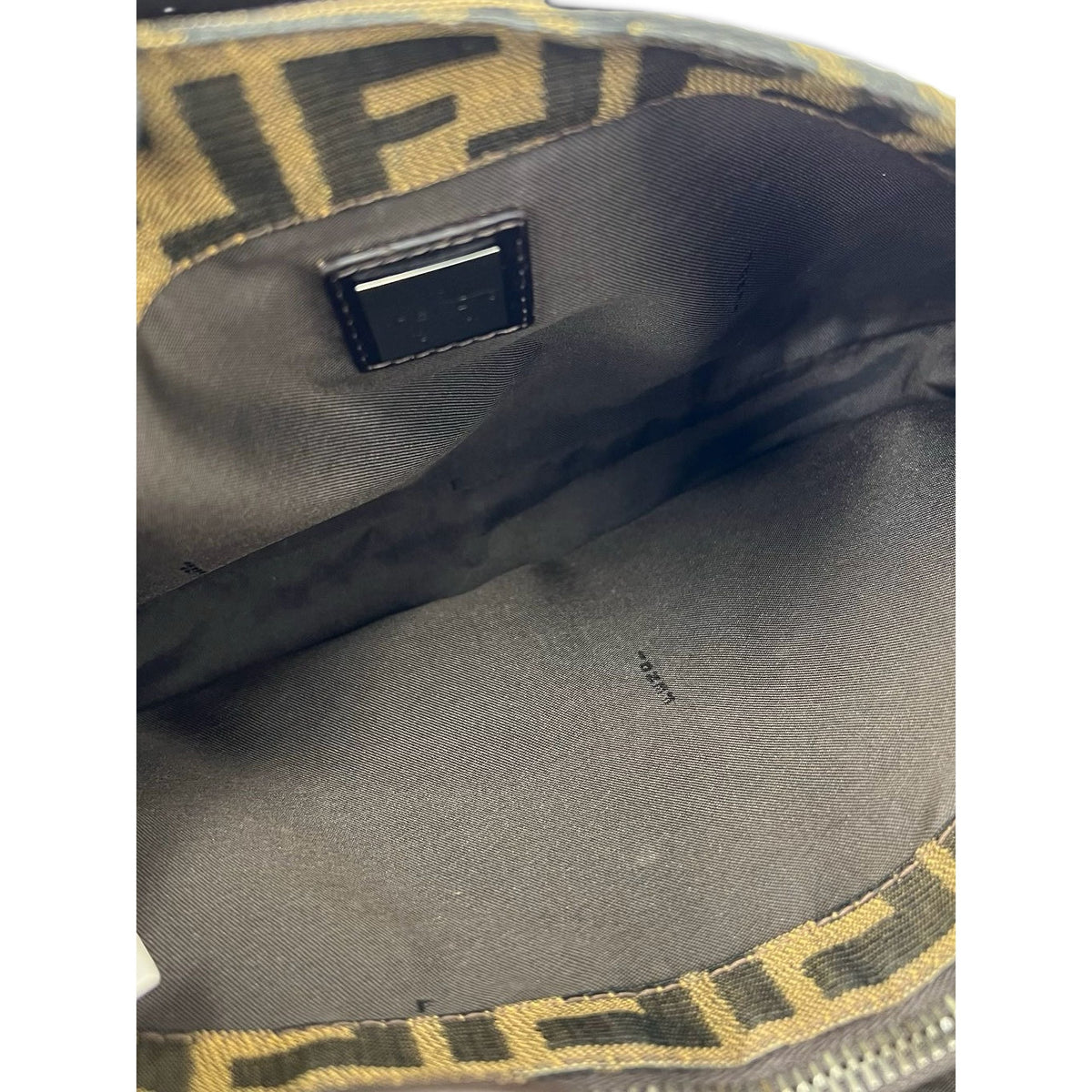 Fendi Zucca Canvas Shoulder Bag — Brown