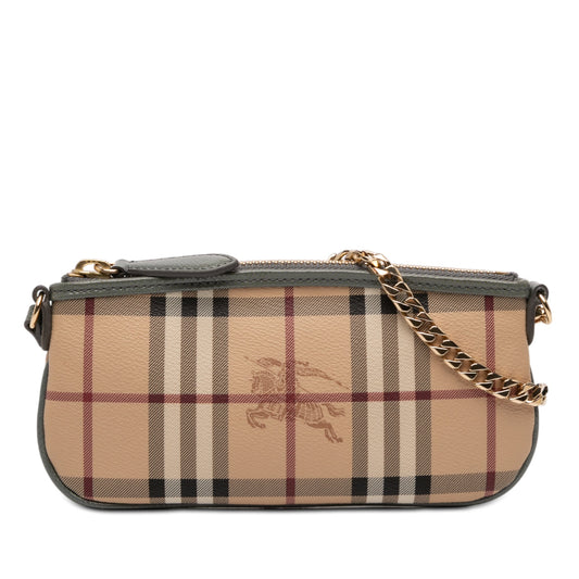 Burberry Haymarket Check Coated Canvas Clara Pochette