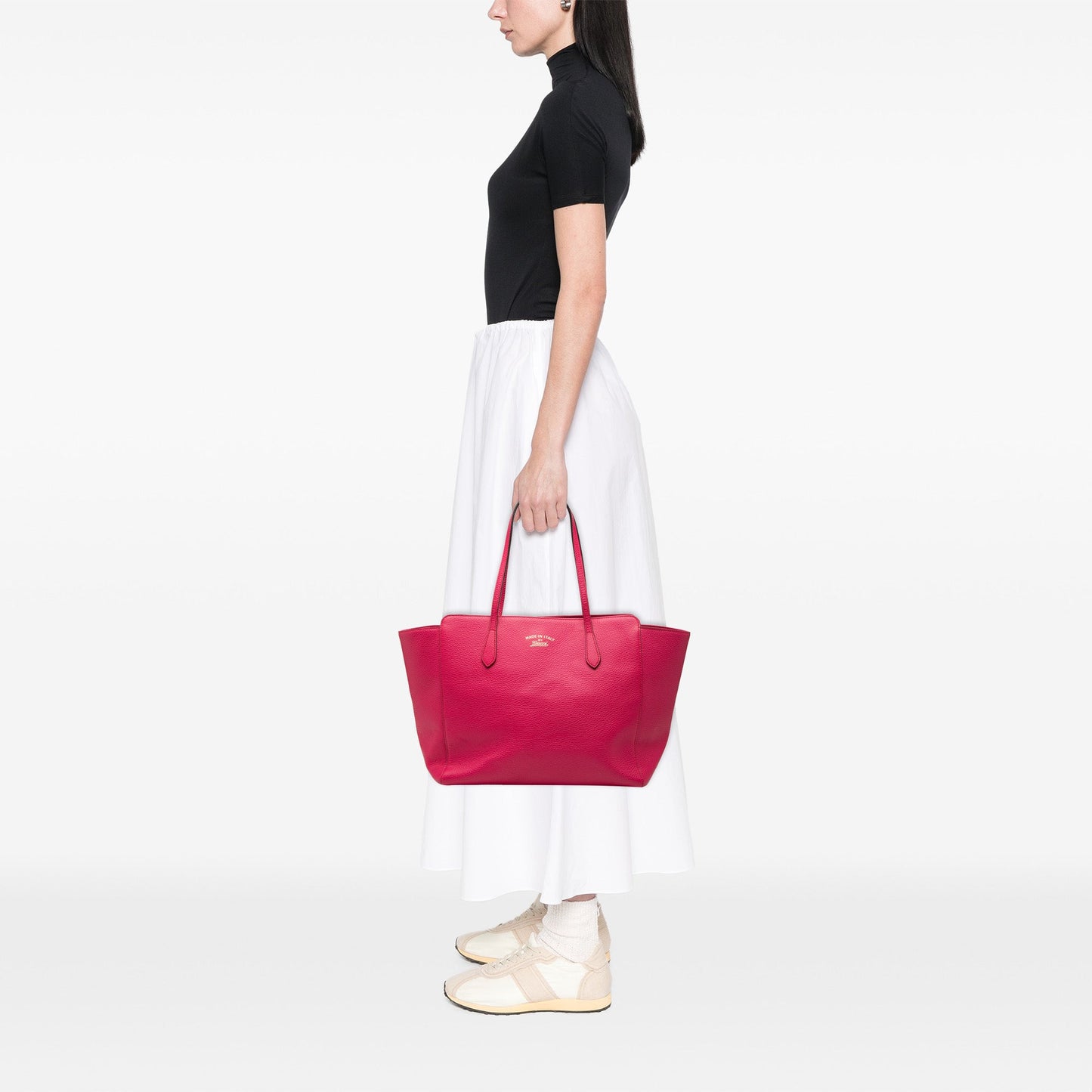 Gucci Medium Leather Swing Tote
