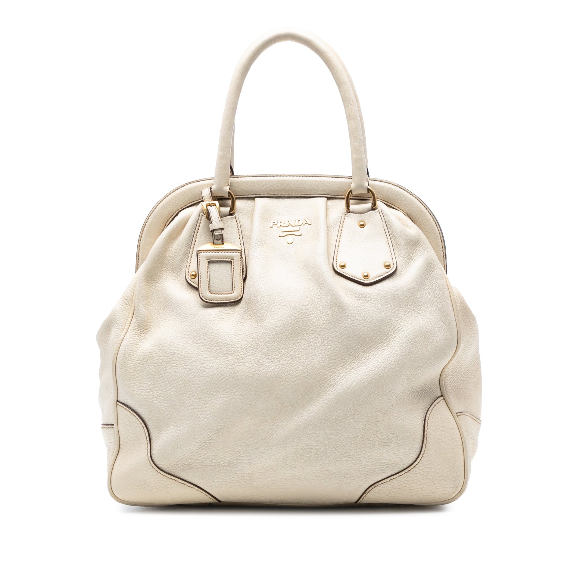 Prada Vitello Daino Frame Tote