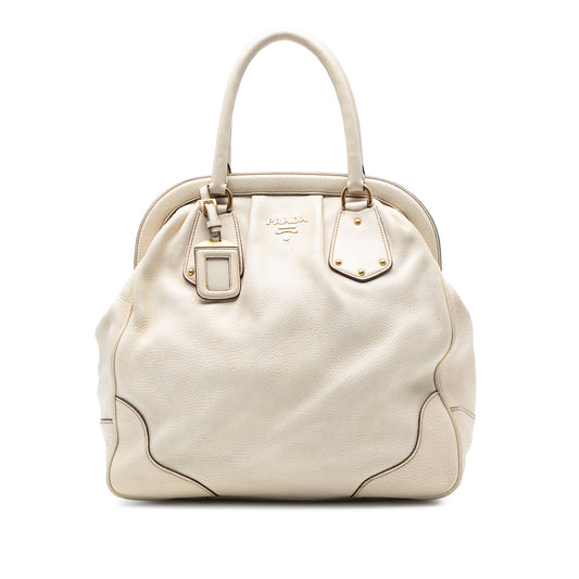 Prada Vitello Daino Frame Tote