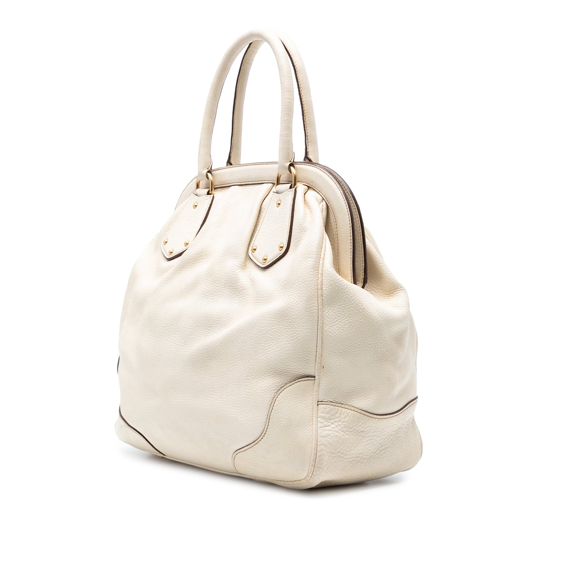 Prada Vitello Daino Frame Tote
