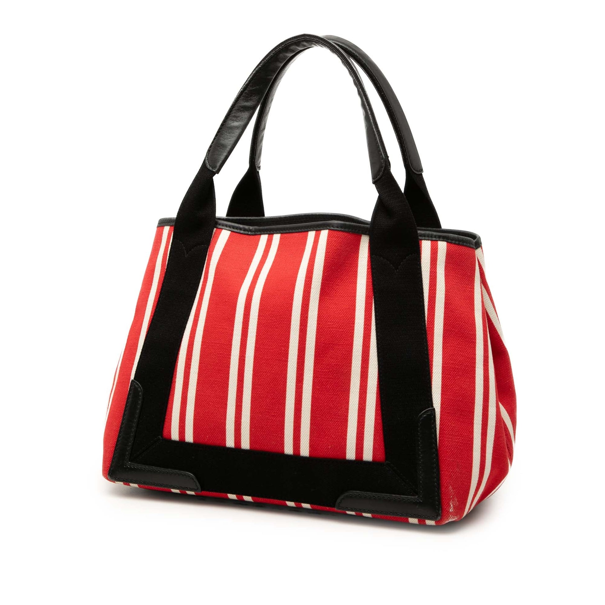 Balenciaga Canvas Striped Navy Cabas S