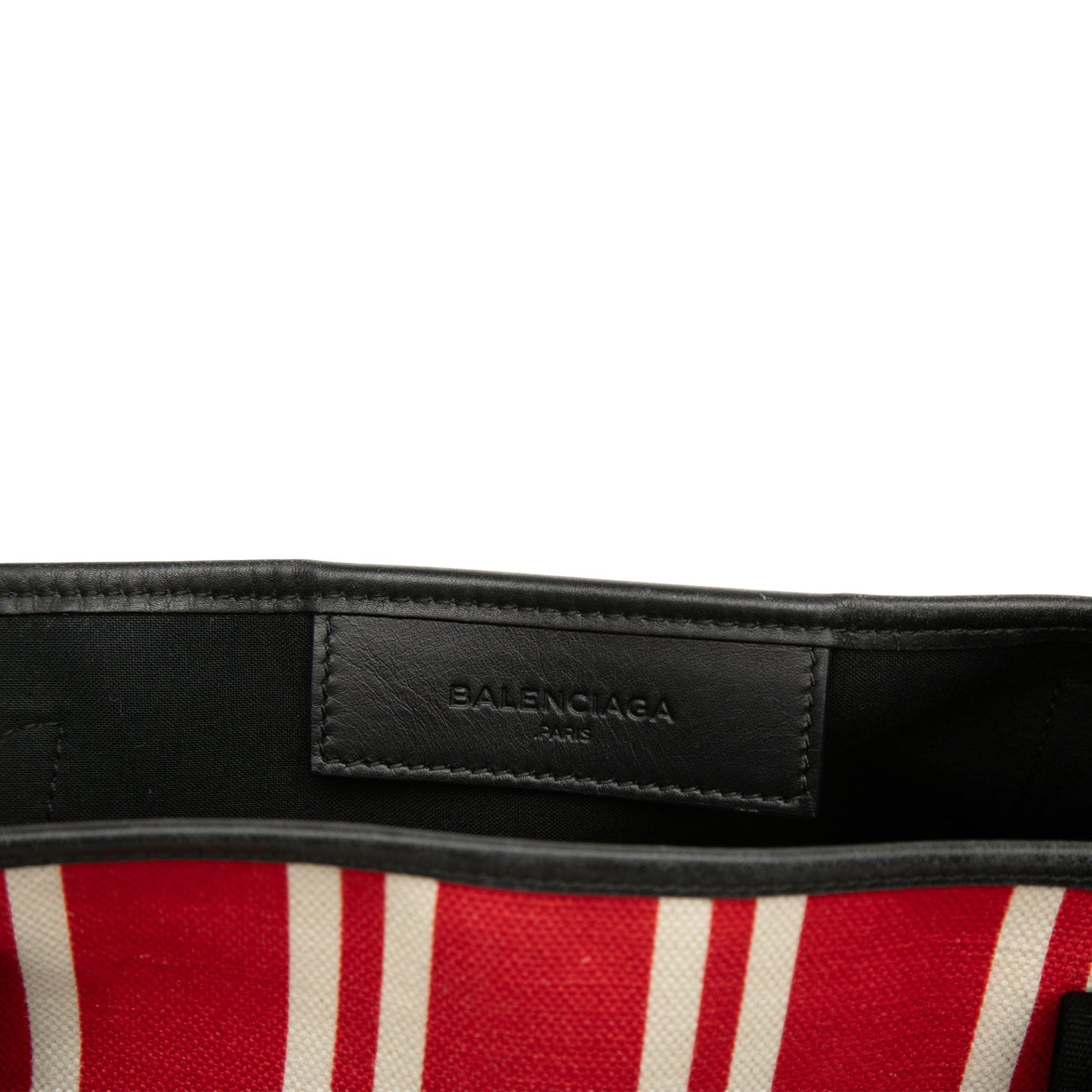 Balenciaga Canvas Striped Navy Cabas S