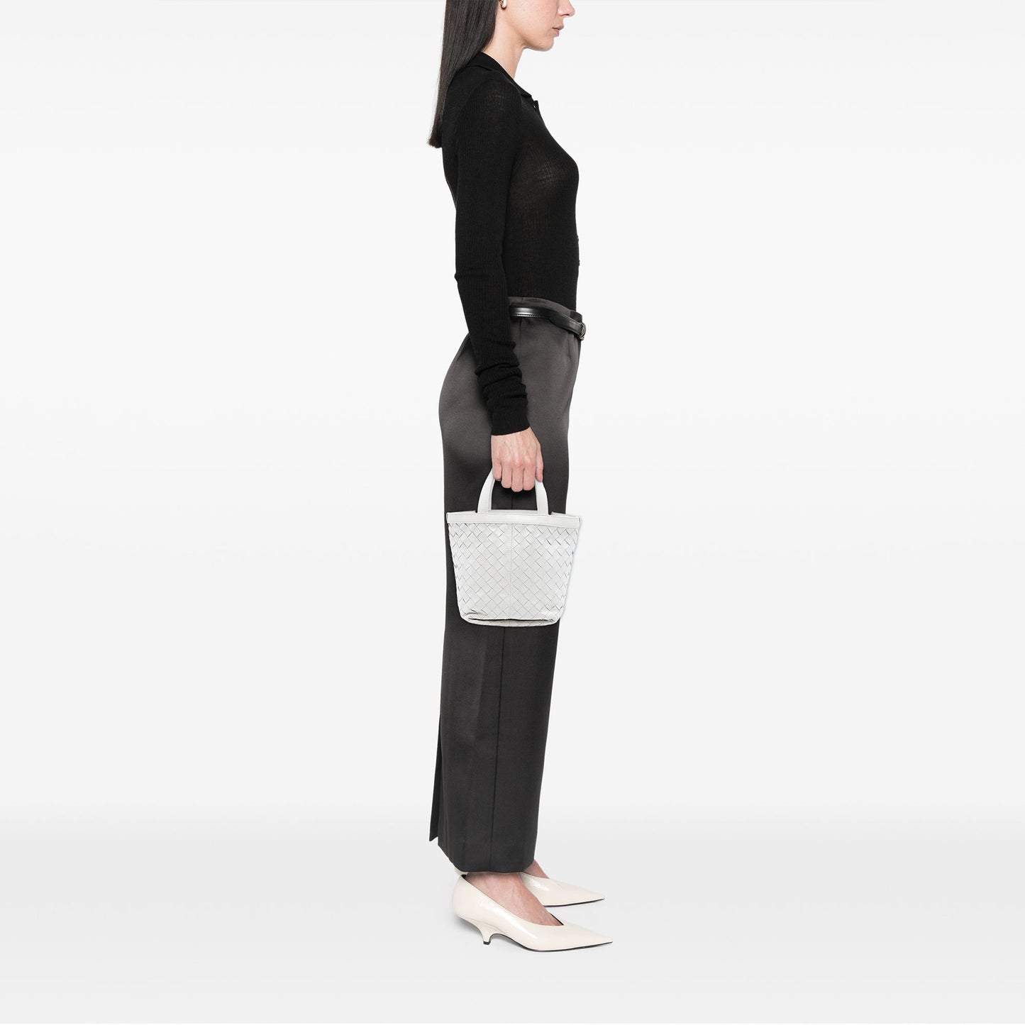 Bottega Veneta Small Nappa Intrecciato Flip Flap Tote
