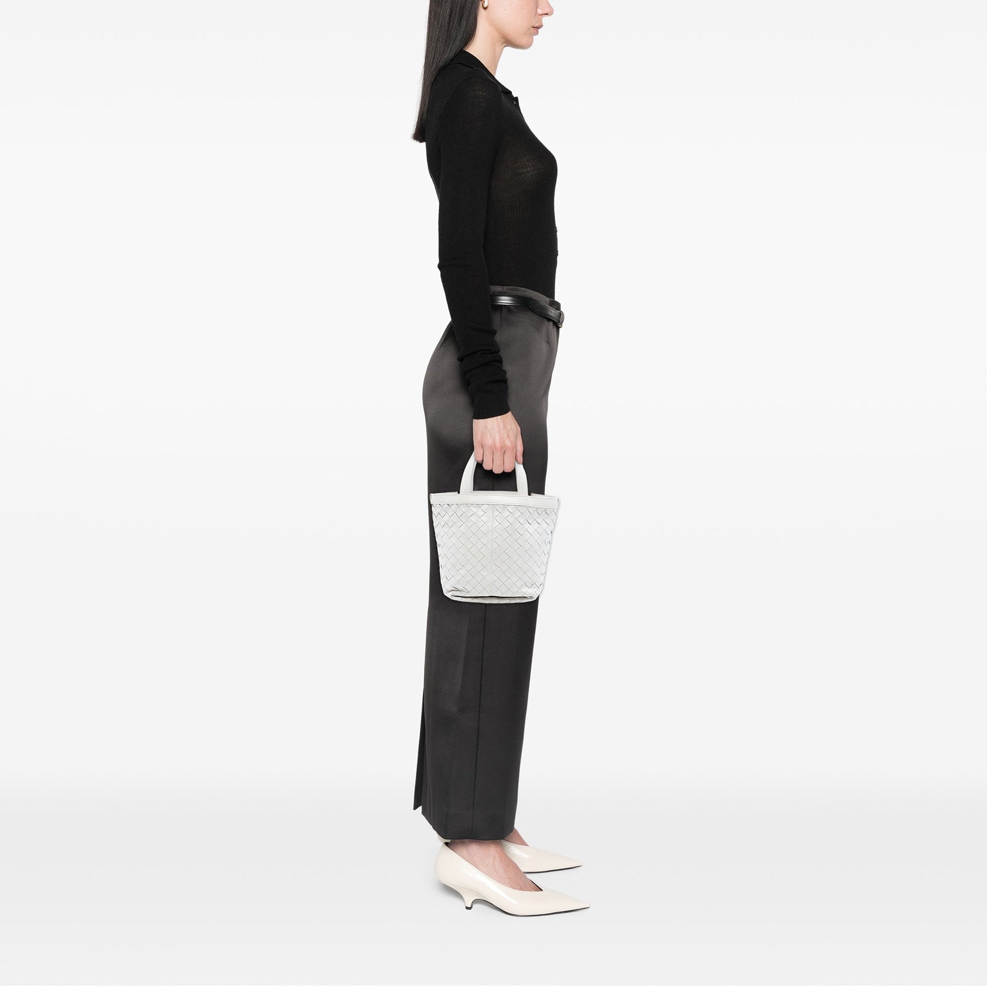 Bottega Veneta Small Nappa Intrecciato Flip Flap Tote
