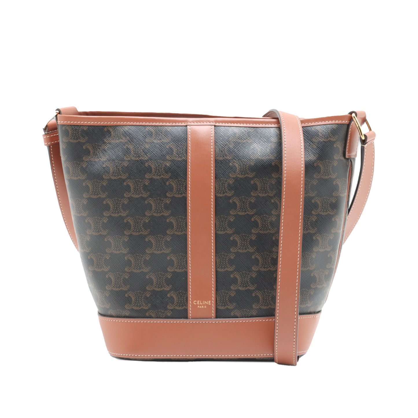 Celine Small Triomphe Coated Canvas Bucket Bag