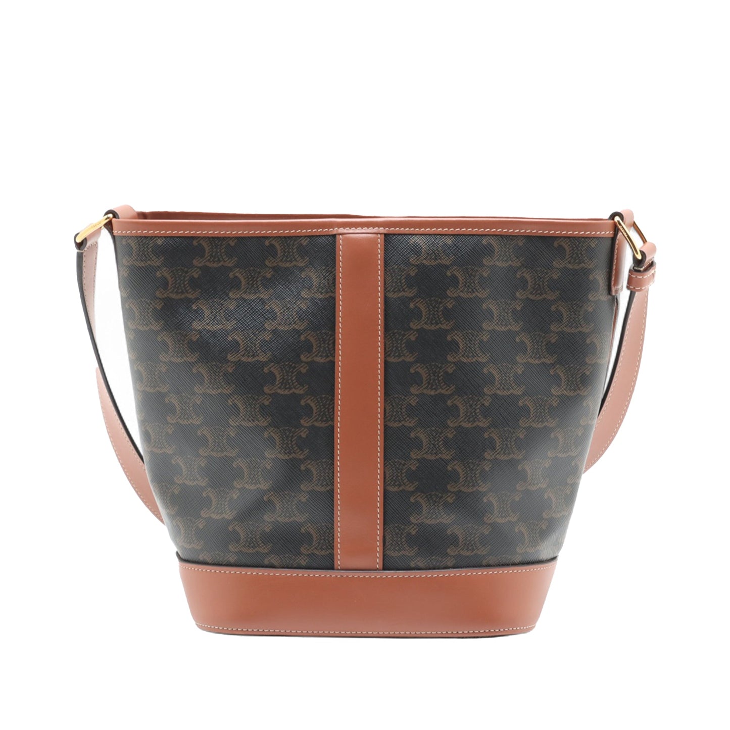 Celine Small Triomphe Coated Canvas Bucket Bag
