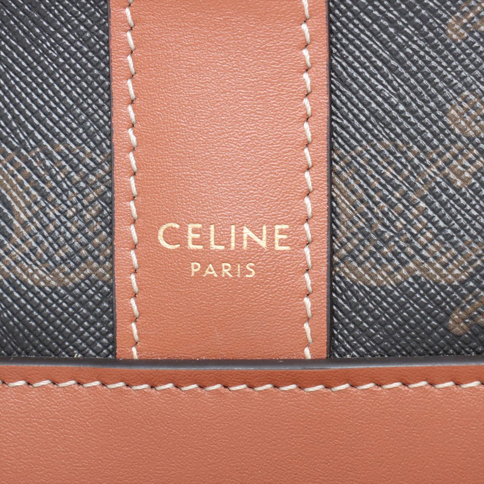 Celine Small Triomphe Coated Canvas Bucket Bag