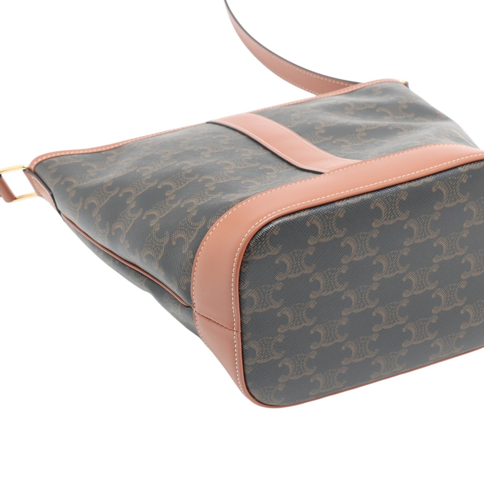 Celine Small Triomphe Coated Canvas Bucket Bag