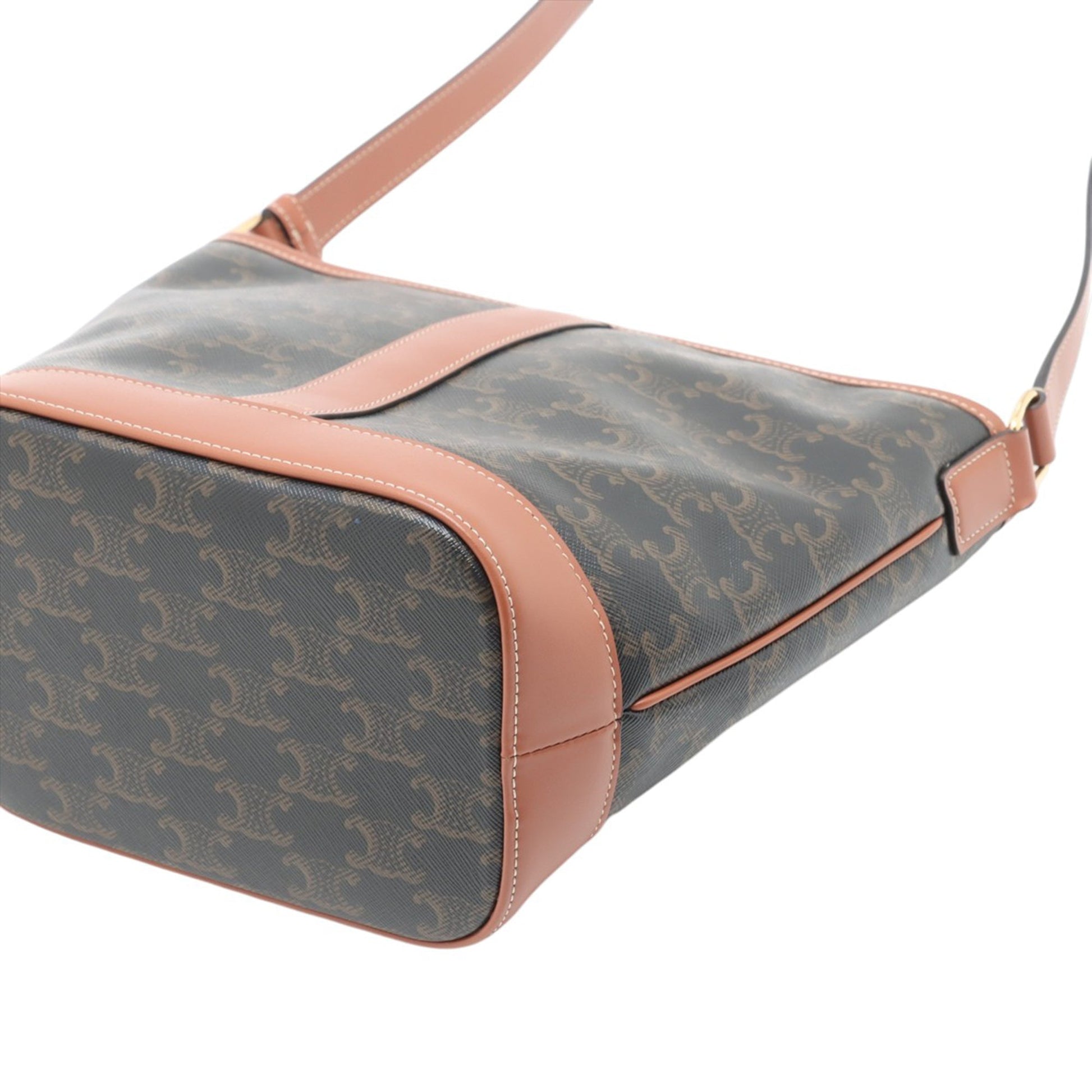 Celine Small Triomphe Coated Canvas Bucket Bag