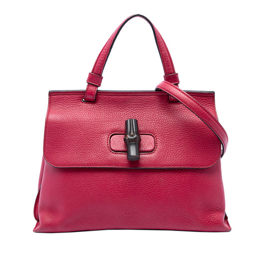 Gucci Small Calfskin Bamboo Daily Satchel