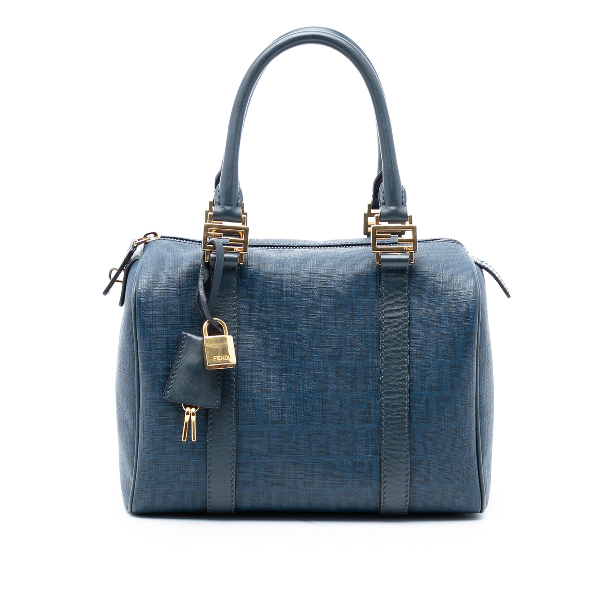 Fendi Zucca Spalmati Boston Bag