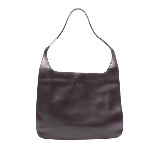Gucci Calfskin Shoulder Bag — Brown