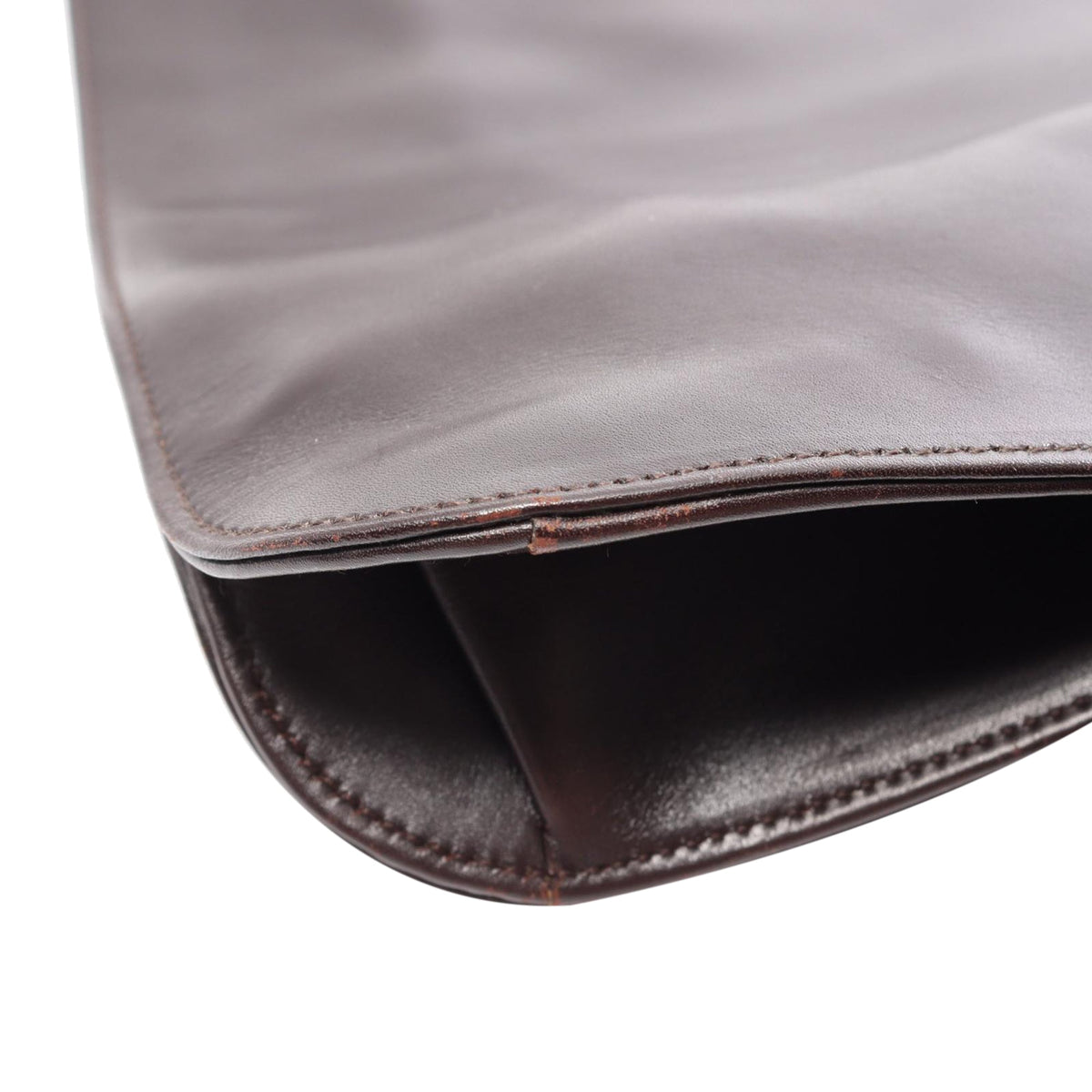 Gucci Calfskin Shoulder Bag — Brown