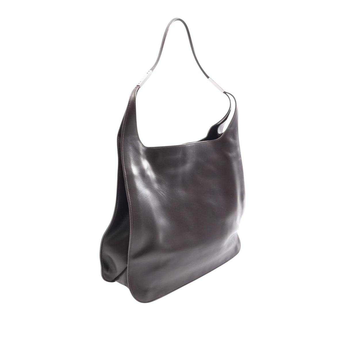 Gucci Calfskin Shoulder Bag — Brown