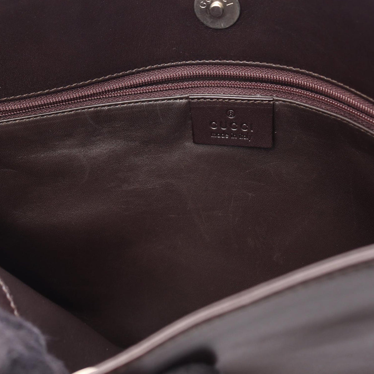 Gucci Calfskin Shoulder Bag — Brown