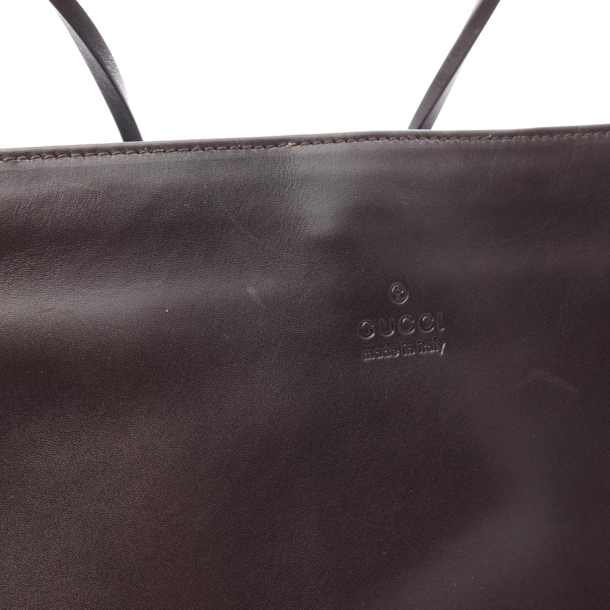 Gucci Calfskin Shoulder Bag — Brown