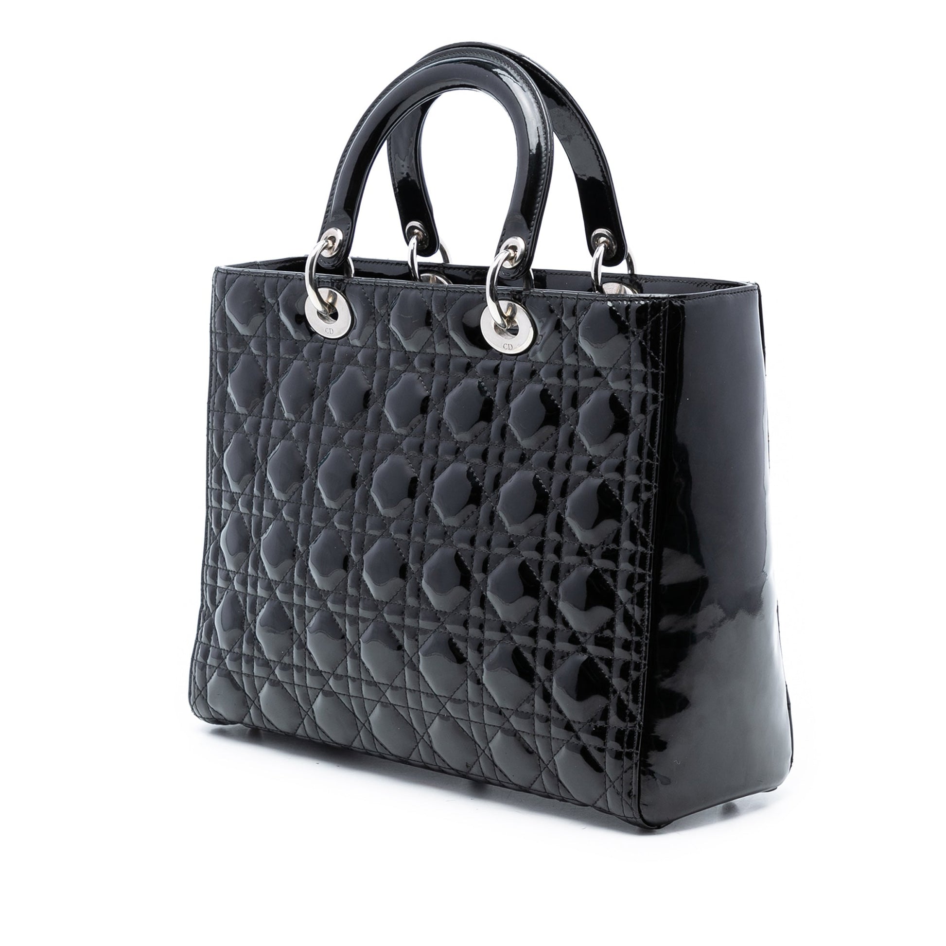 Large Patent Cannage Lady Dior