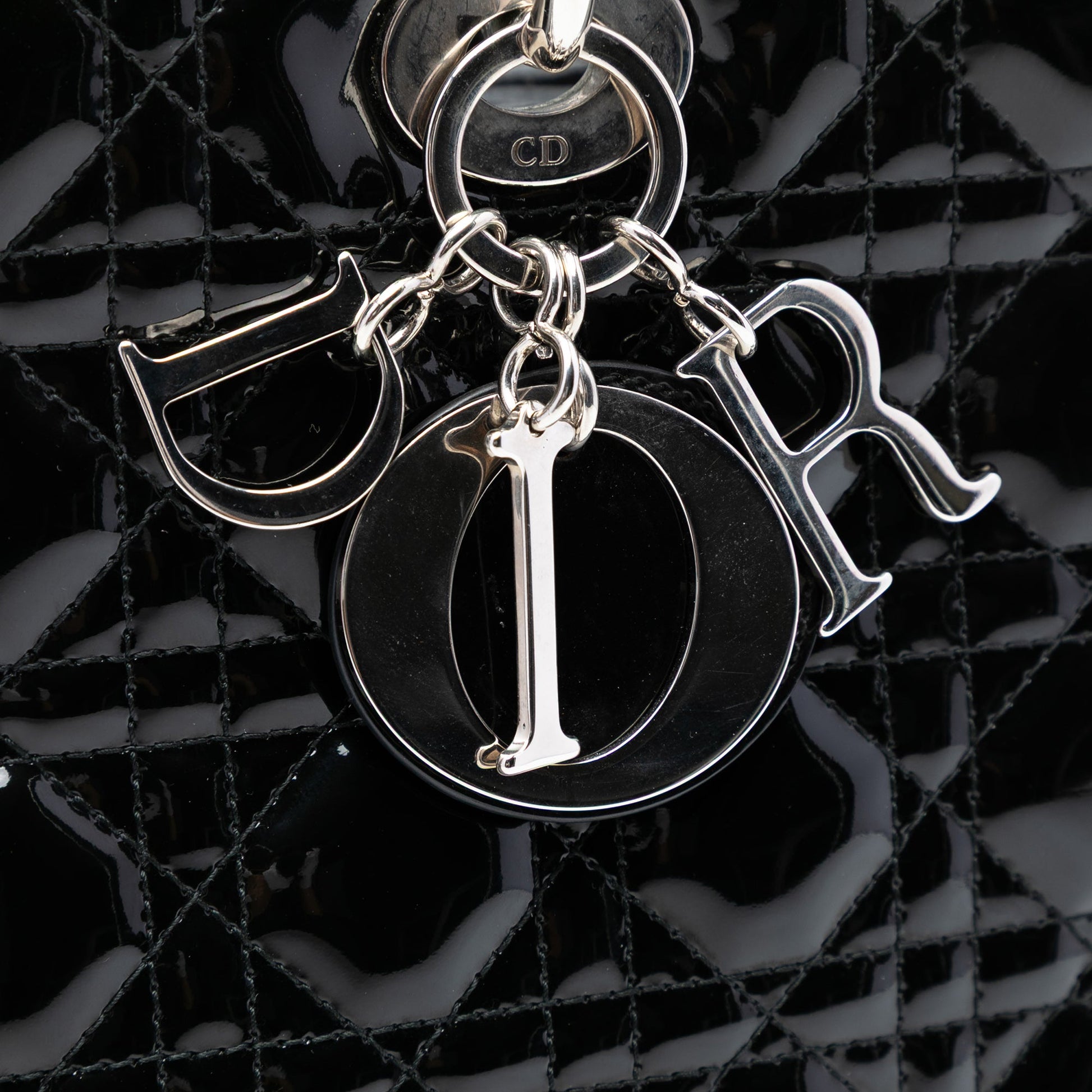 Large Patent Cannage Lady Dior