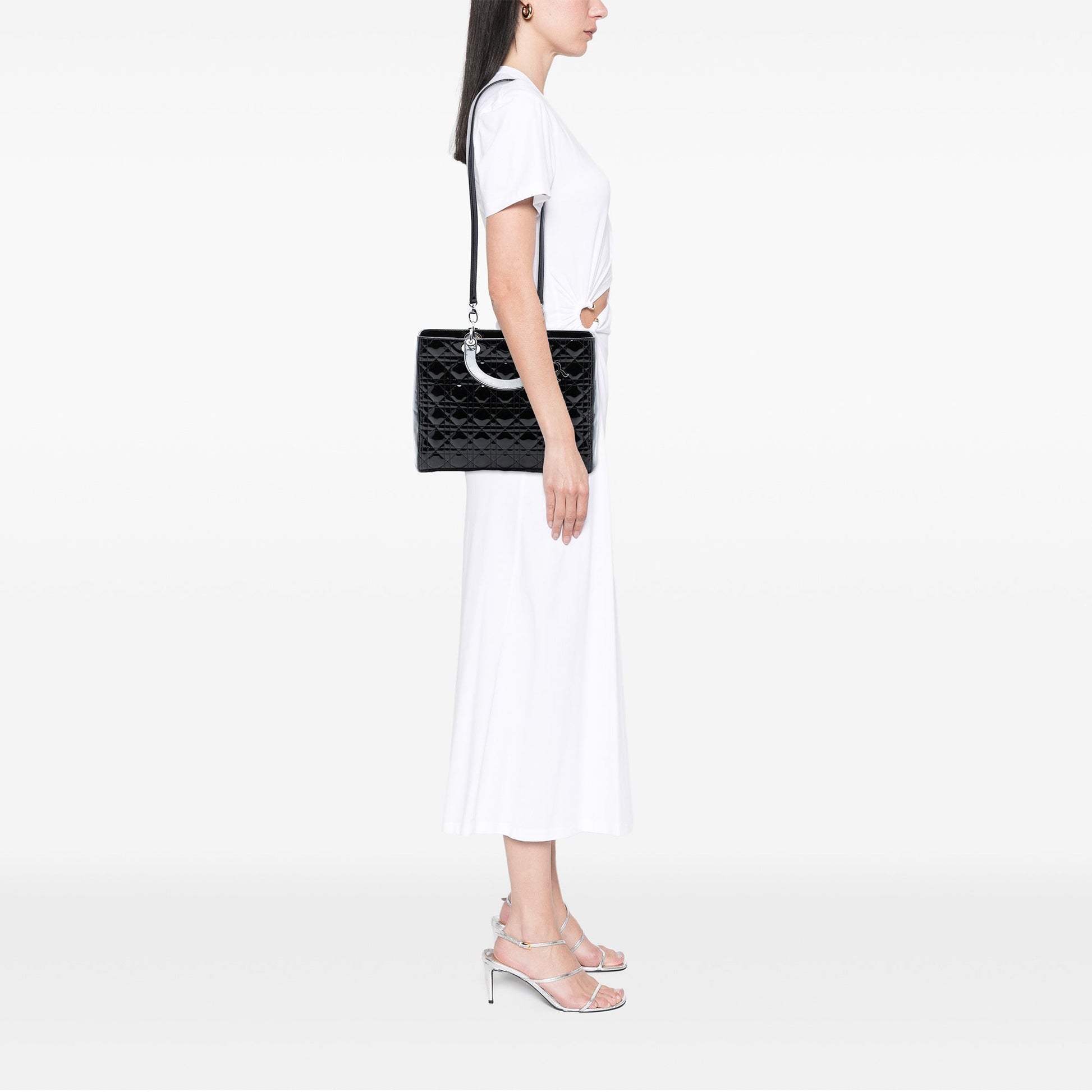 Large Patent Cannage Lady Dior
