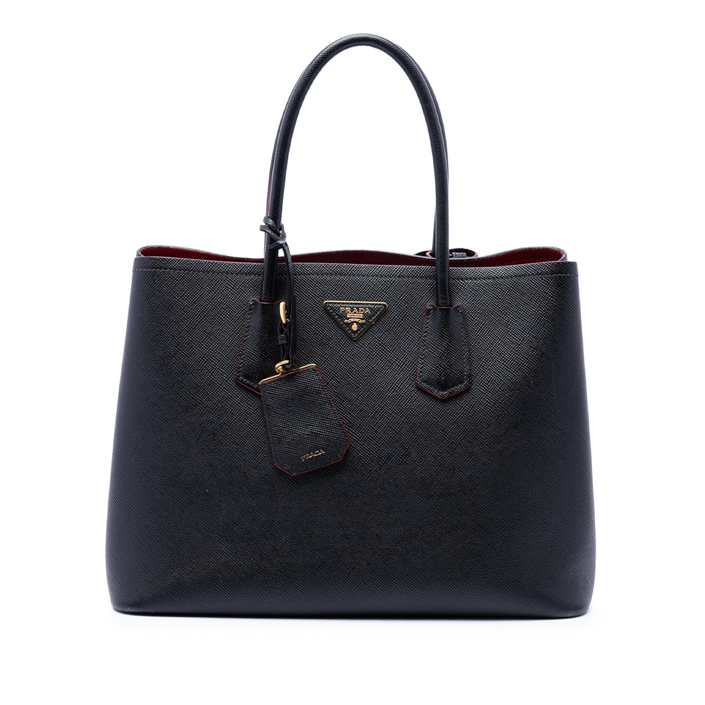 Prada Medium Saffiano Cuir Double Satchel