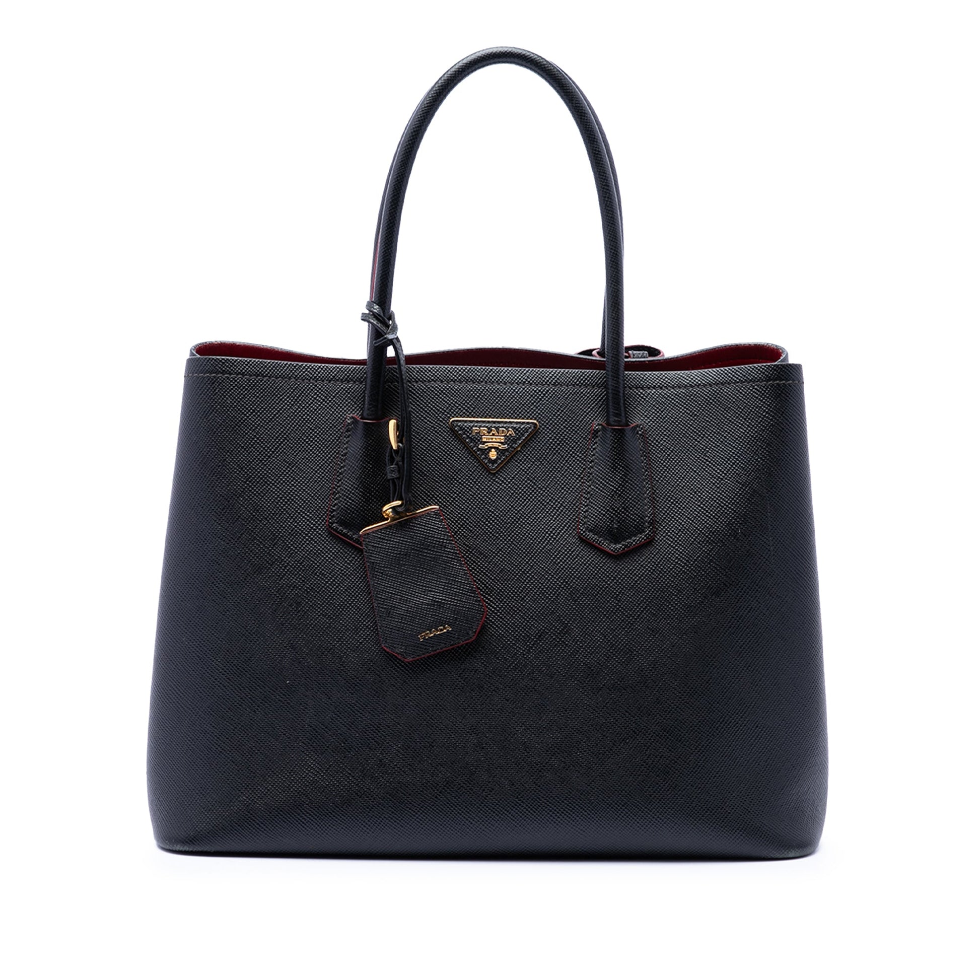 Prada Medium Saffiano Cuir Double Satchel