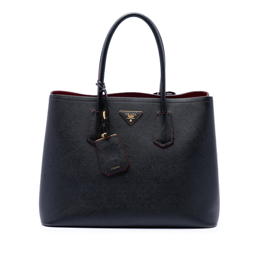 Prada Medium Saffiano Cuir Double Satchel