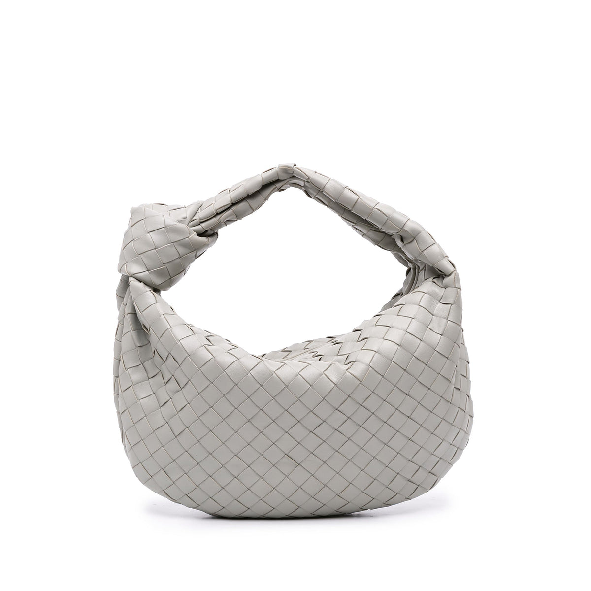 Bottega Veneta Teen Nappa Intrecciato Jodie — Gray